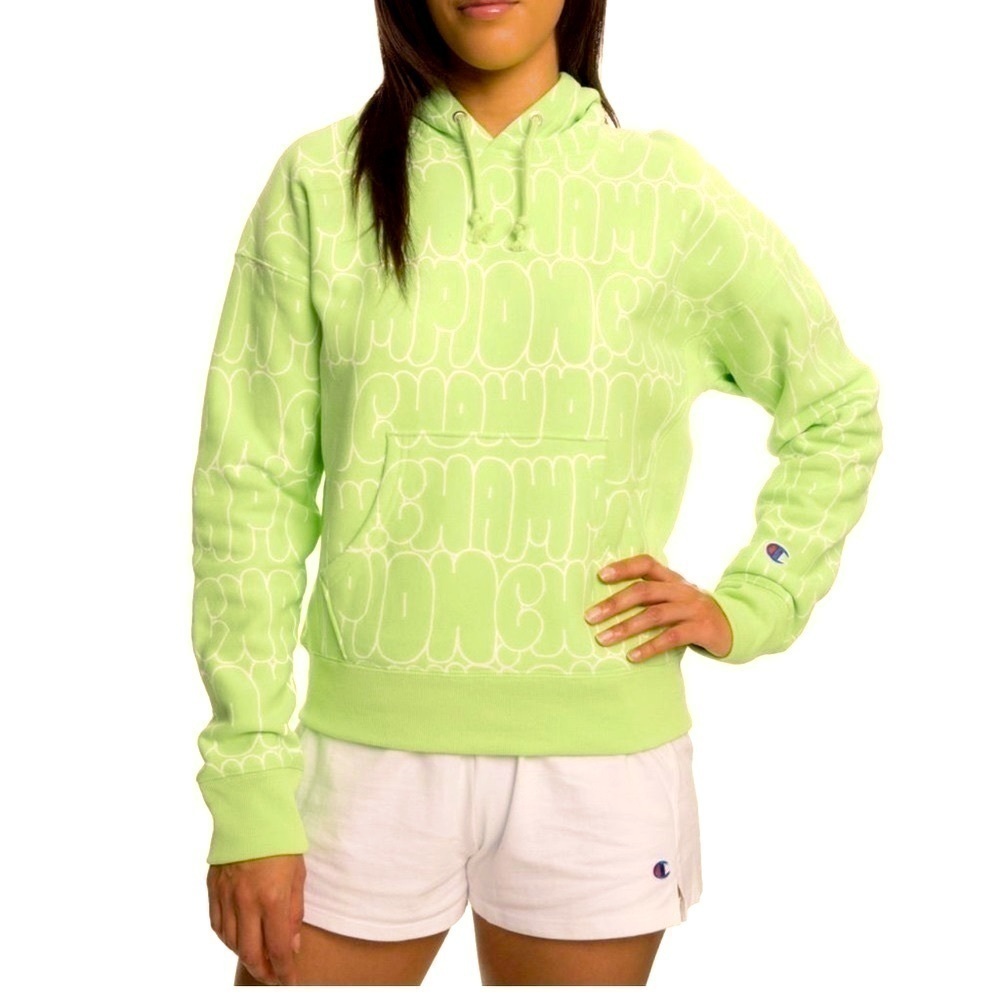 Champion women’s bubble letter hoodie reverse weave size S